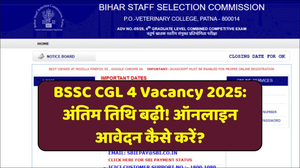 BSSC CGL 4 Vacancy 2025